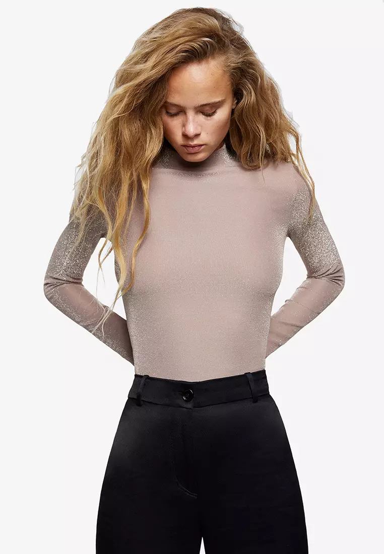 Glitter turtleneck hot sale