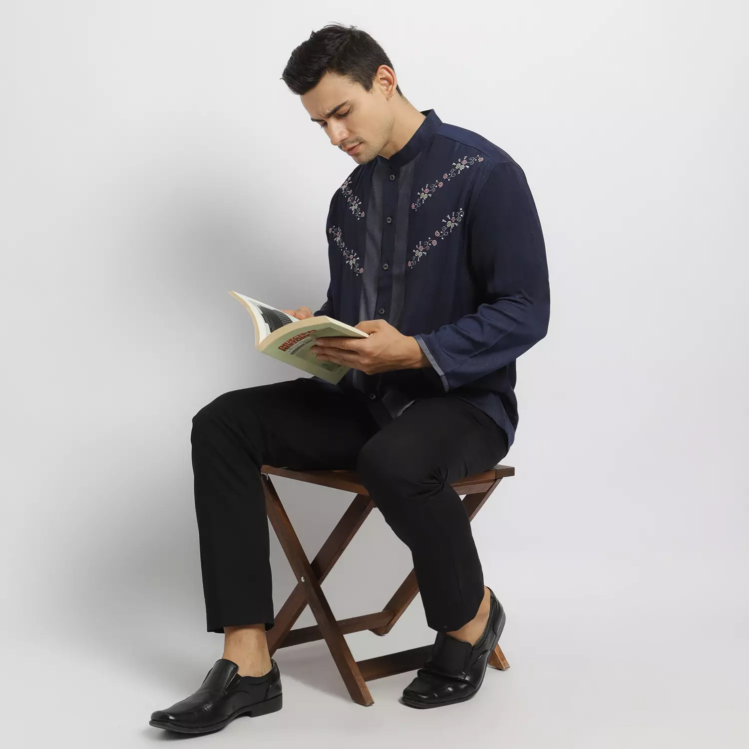 Baju Koko Ilmi Denim Panjang