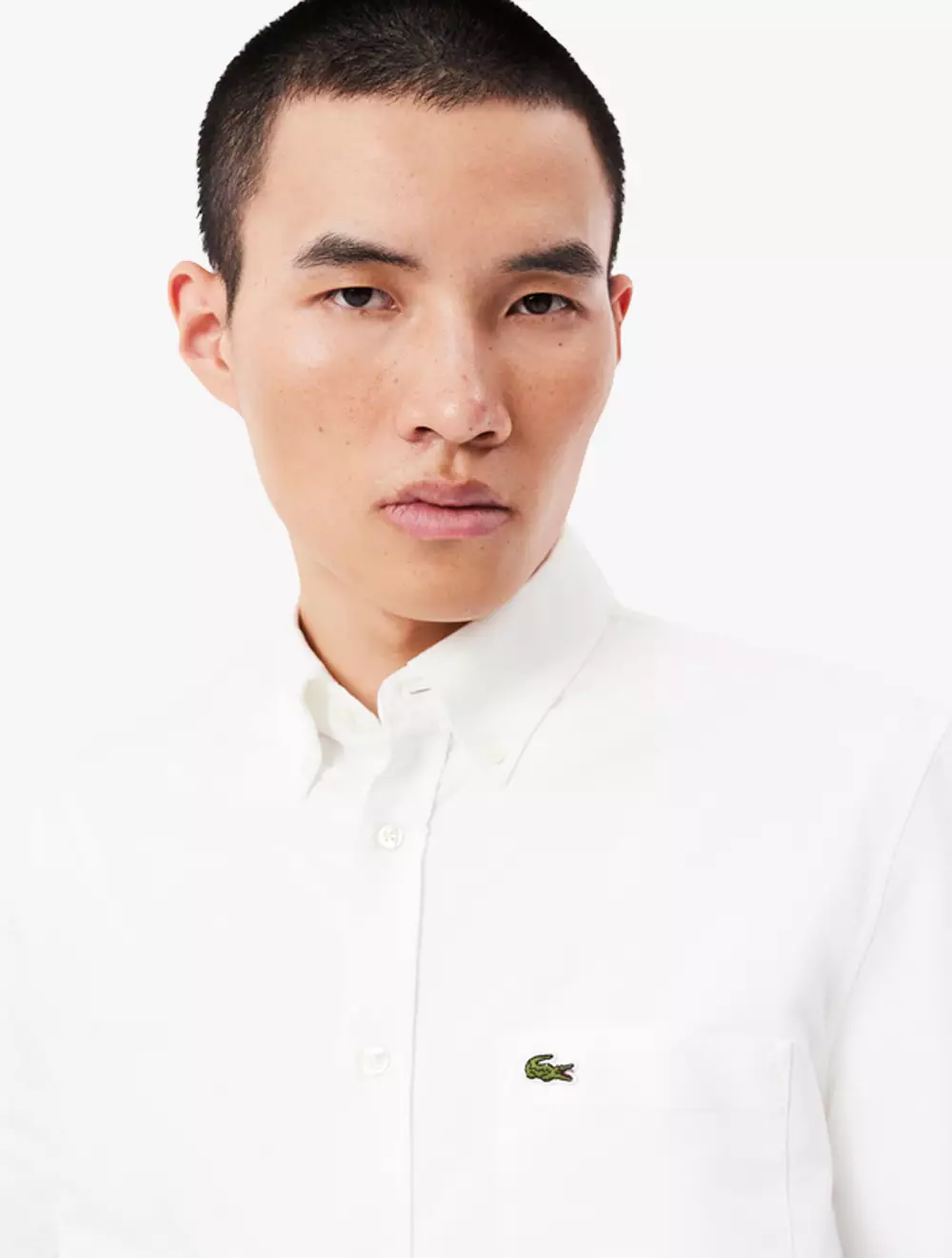 Regular Fit Short Sleeved Oxford Shirt - White - White