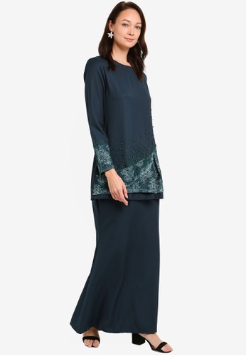 Baju Kurung with Lace from BYN in Green