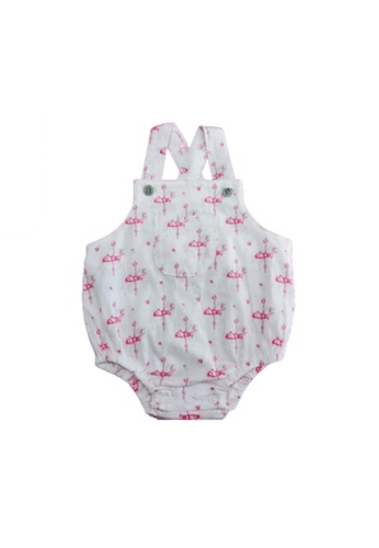 Curiosity Fashion pink Curiosity Easy Clean Water-Repellent Baby Carousel Playsuit with UV Protection 61446KAE6B0E2CGS_1