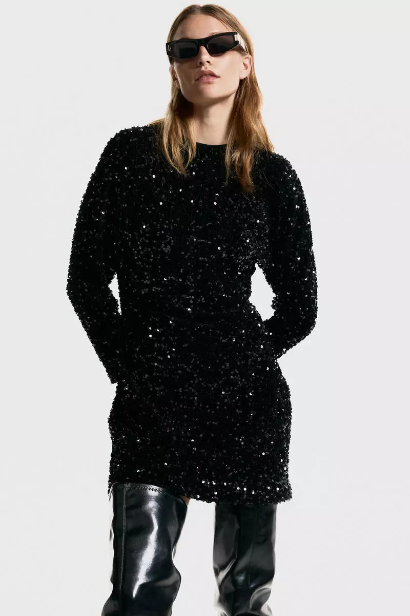 Sequined mini dress