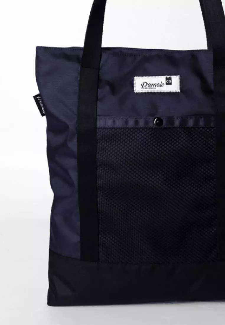 Pamole Totebag Tas Wanita Pria Penutup Resleting - Reta Series - Navy