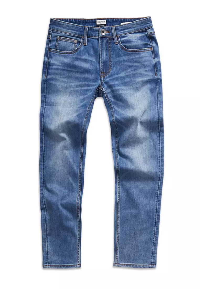 Buy Chevignon Mens Mid Tone Washed Coolmax Stretch Denim Jeans