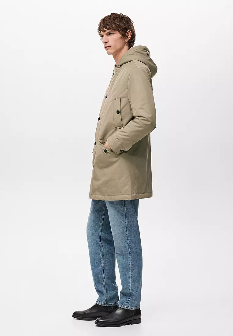 Quilted Parka with Water-Repellent Hood