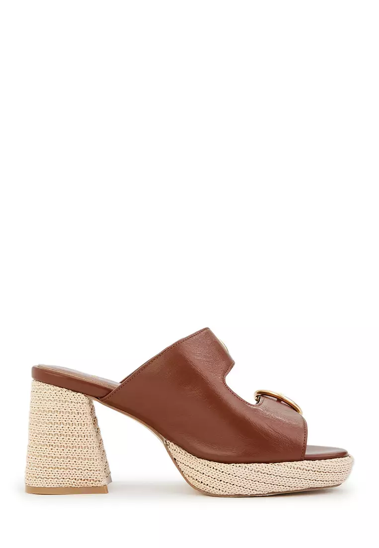 Discount on BONIA  shoes - SKU: Brown Julia Heeled Sandals