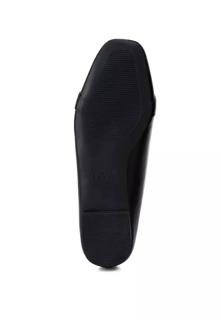 Black Embellished Flat Ballets