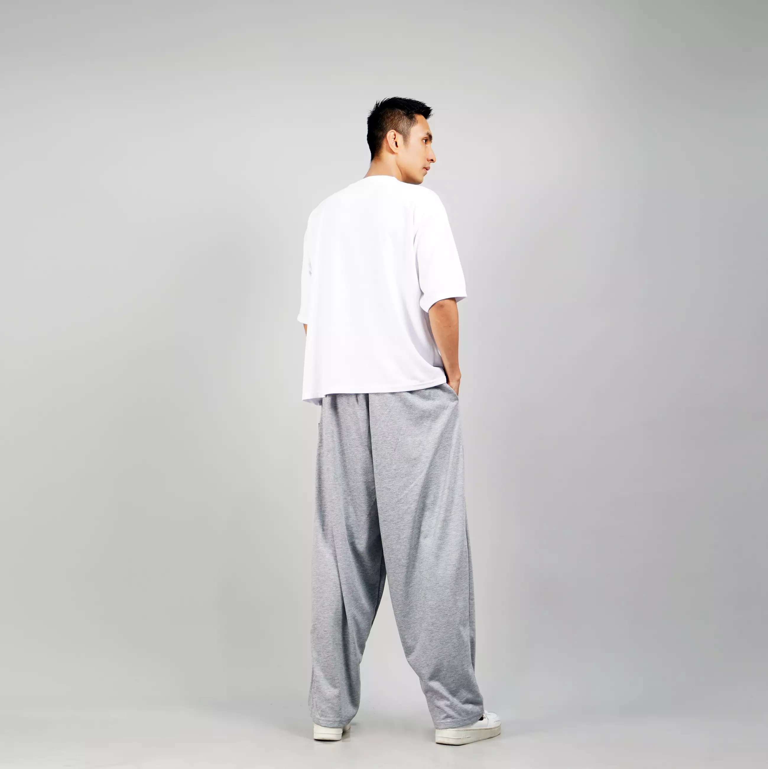 BAGGY PANTS Celana Baggy Pants Pria Wide Leg Pants Baggy Loose Fit Pants - ABU MUDA