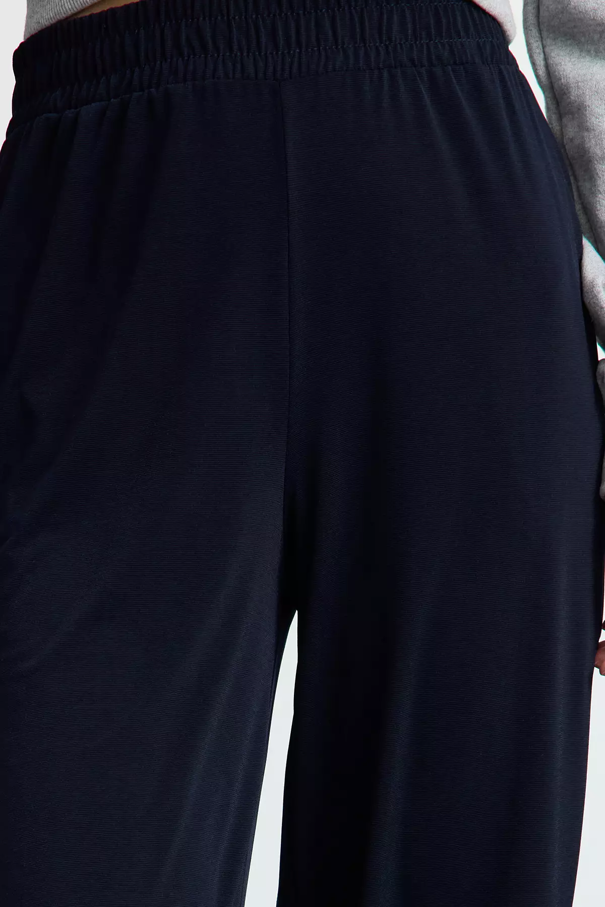 High Waist Stretch Knitted Wide Leg Pants