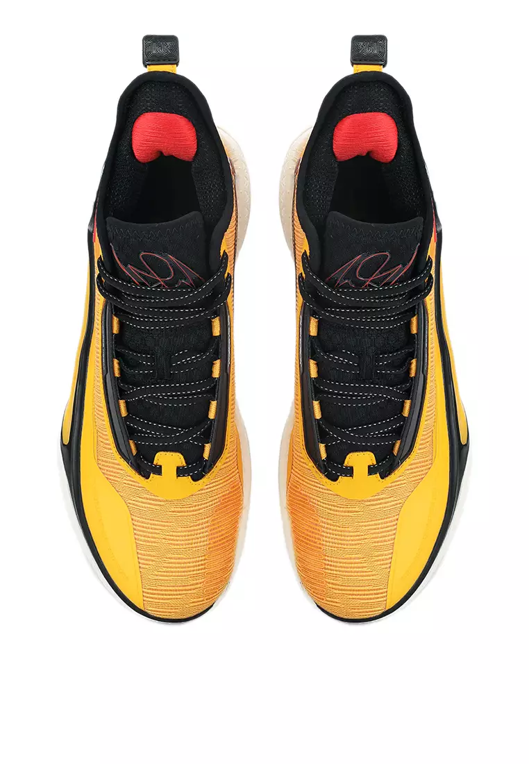 Red and yellow basketball on sale shoes