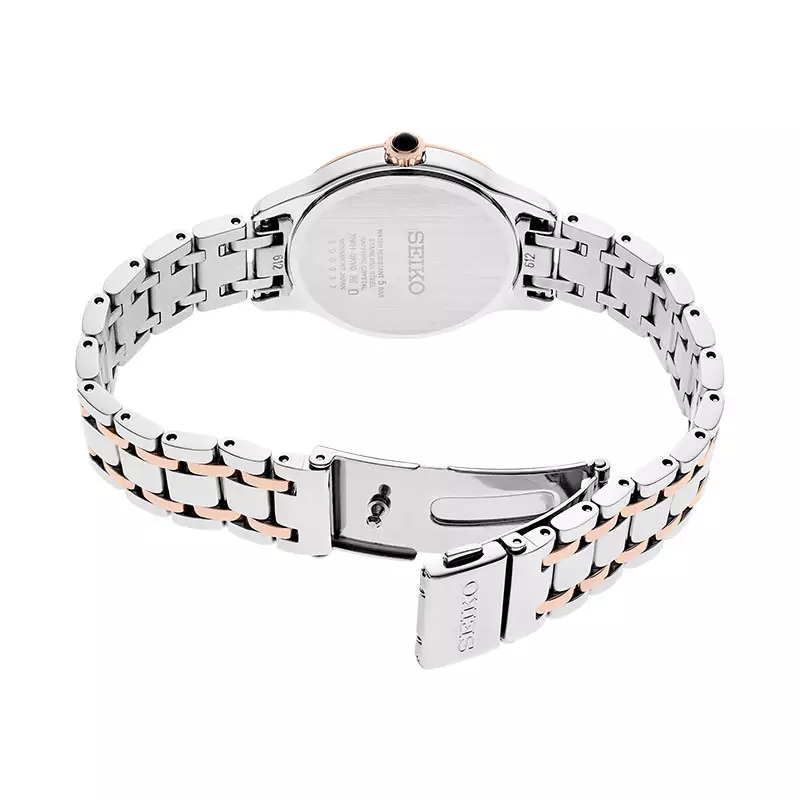 Jam Tangan Wanita Seiko Ladies SRZ542P1 Diamond Mother Of Pearl Dial Dual Tone Stainless Steel Strap