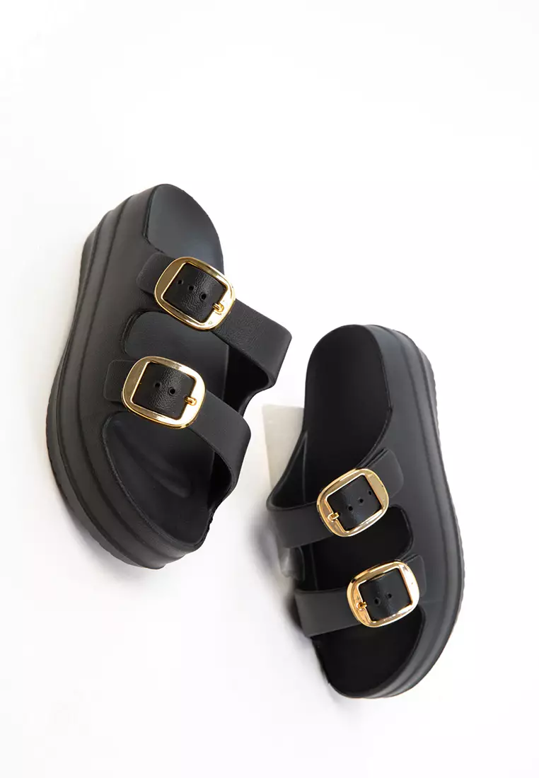 Black Women's Slippers 20726