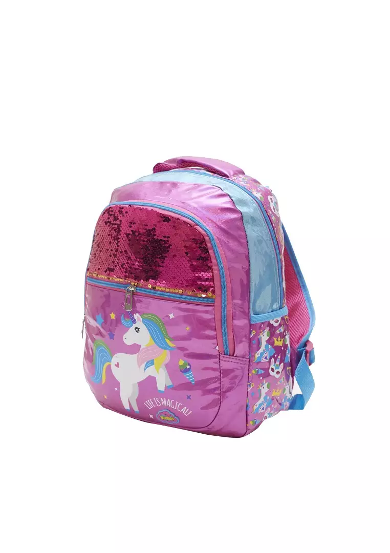 L.Blend Tas Ransel Sequins Unicorn Pink