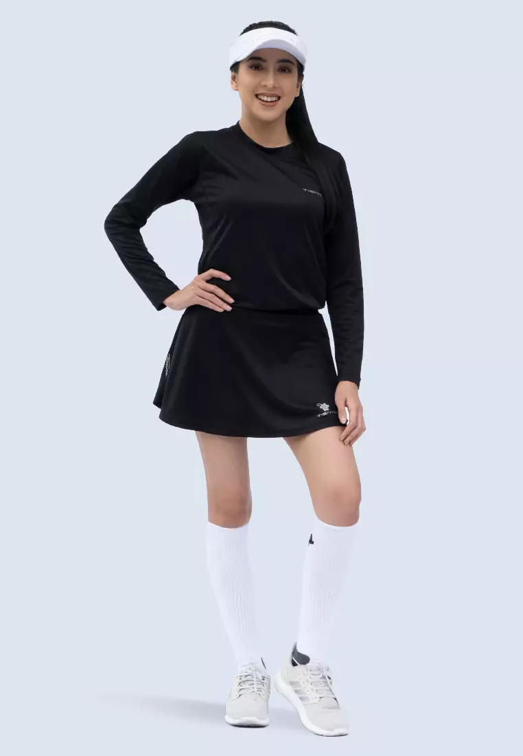 Tiento Rok Celana Olahraga Wanita Legging Pendek 2in1 Running Gym Yoga Lari