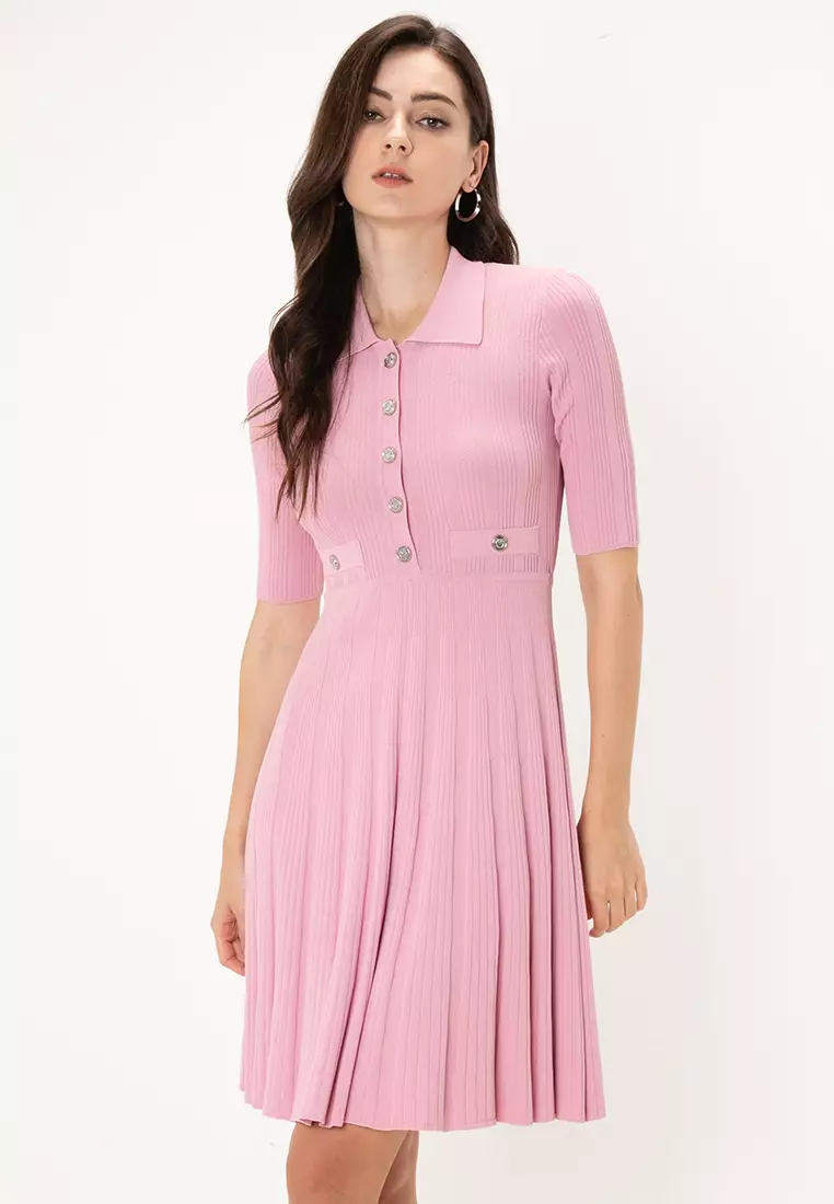 Buy Pinko Ribbed knit dress 2025 Online | ZALORA