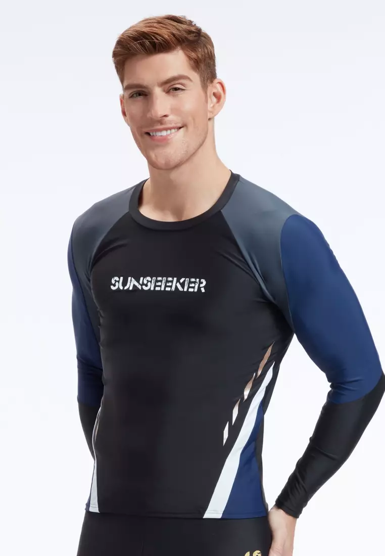 Manner Raglan Black Long Sleeves Rash Guard