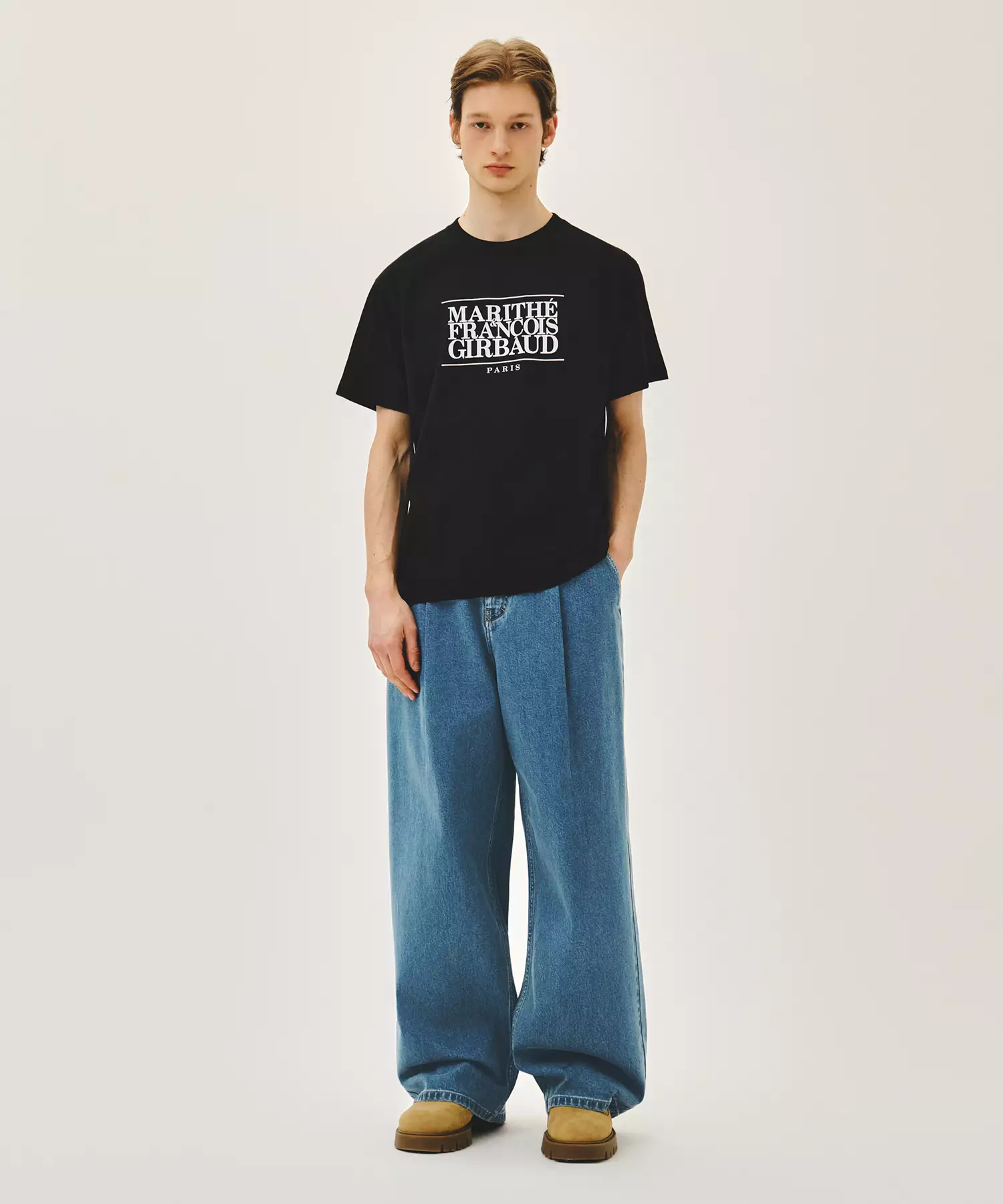 MARITHE Classic Logo Tee Black