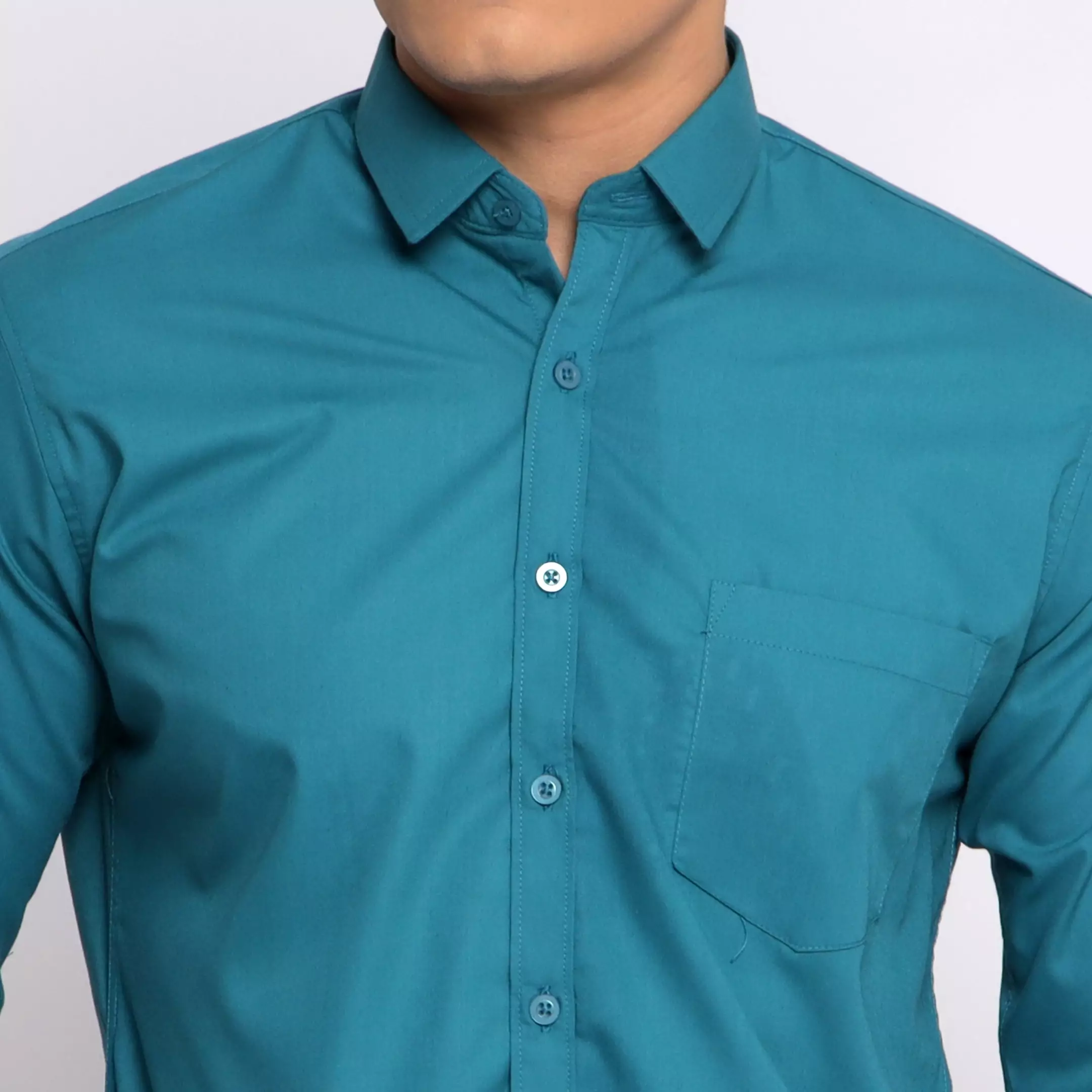 Simple Perfect Kemeja Pria Lengan Panjang Polos | Premium Solid Basic Gallant Shirt 7714 Tosca