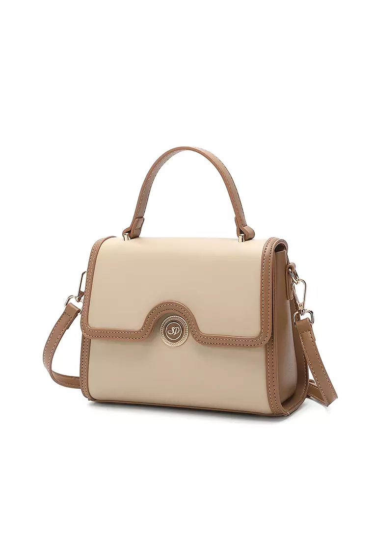 Top Handle Bag / Sling Bag / Crossbody Bag - Beige