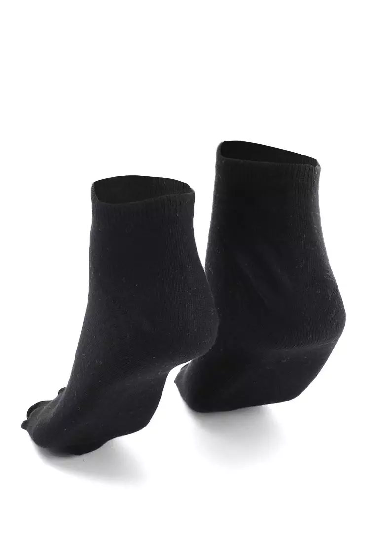 Seish Kaos Kaki Pria Wanita Polos Plain Ankle Socks Footwear Material Fabric ORIGINAL - Black