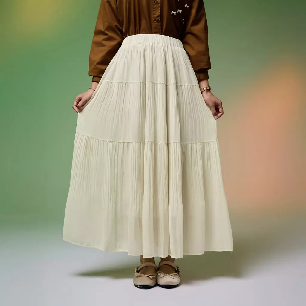 [New Collection] ZM Zaskia Mecca - Darcie Broken White Rok Daily