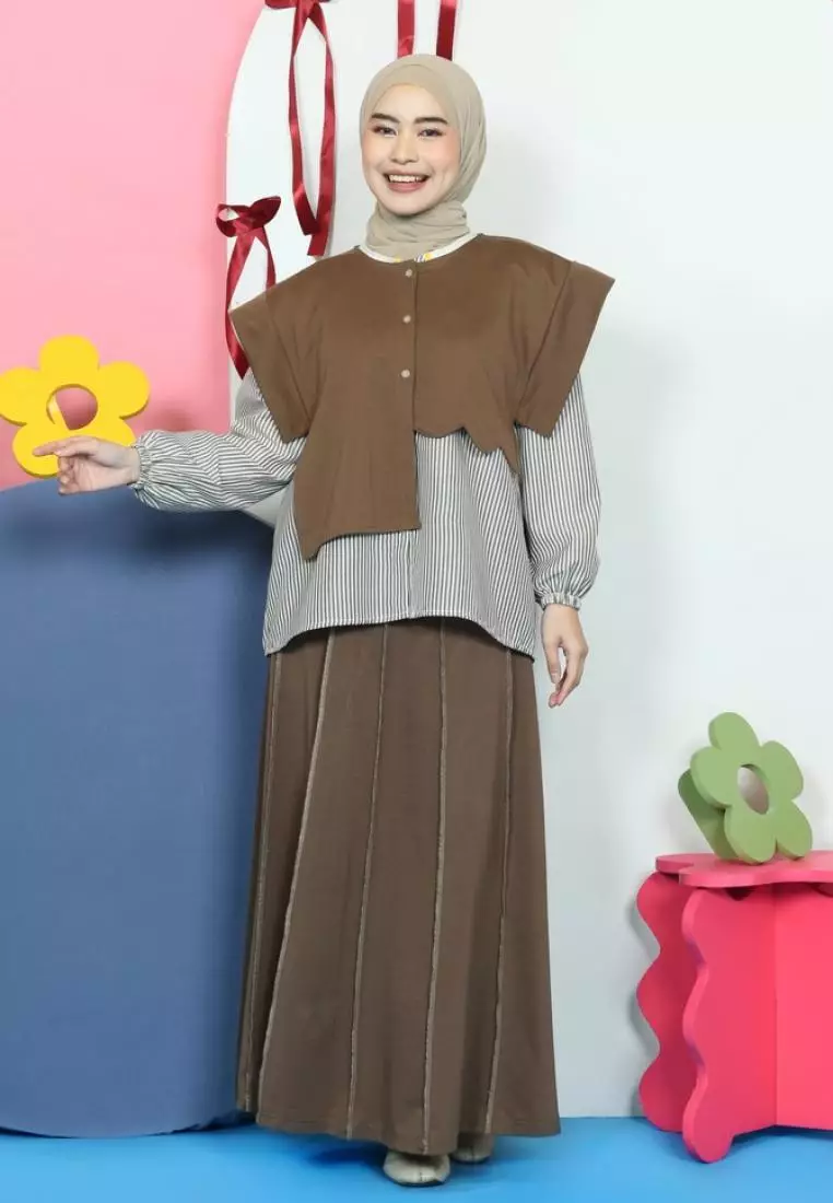 Cloud Outer Rompi Wanita - Mocca M18967 R101S1