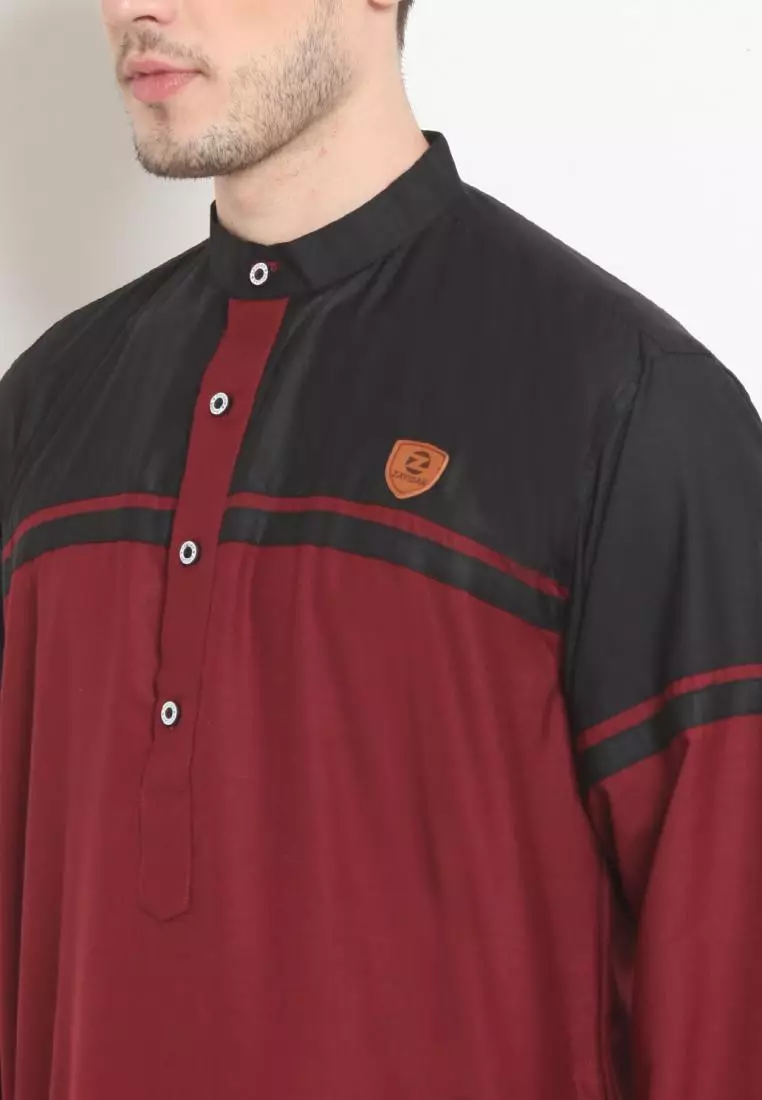 Zayidan Gamis Jubah Muslim Pria Abdad - Maroon