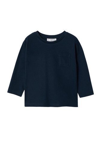 MANGO BABY blue Long-Sleeved T-Shirt With Pocket 988C4KA51F8523GS_1
