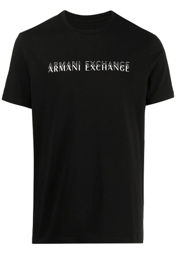 Armani Exchange black AX Armani Exchange Men Logo Lettering Print Round Neck T Shirt 632E1AAB16F160GS_1