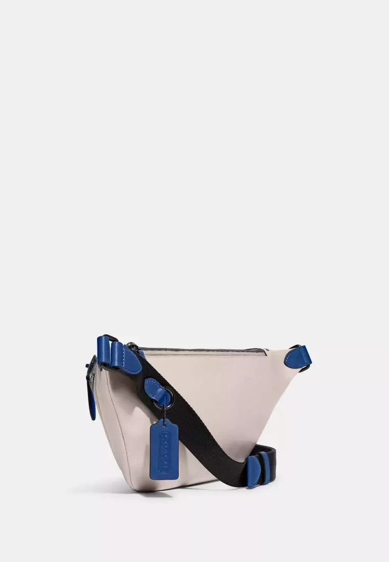 Coach League Belt Bag In Signature Jacquard Navy Steam