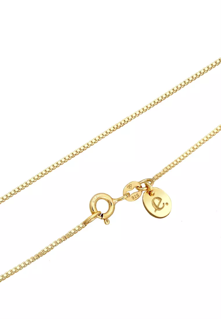 Necklace Gemstone Pendant Basic Timeless with Pink Quartz Gold Plated