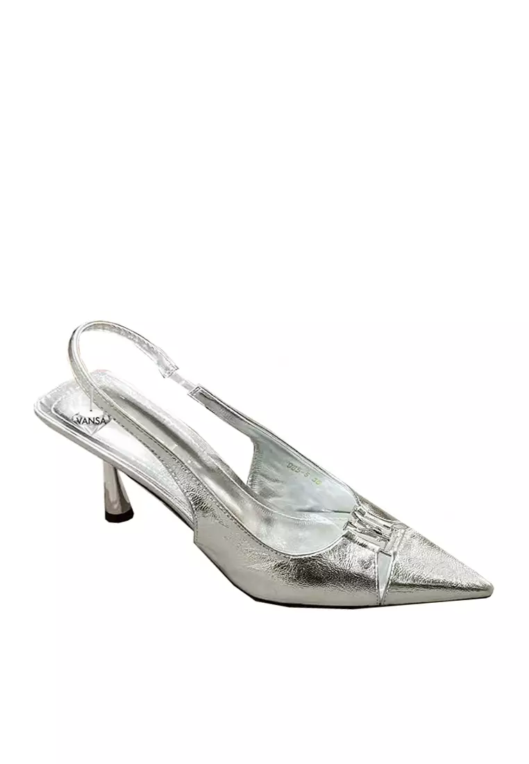 Discount on Twenty Eight Shoes  shoes - SKU: VANSA Pointed Toe Buckle Back Strap Low Heels VSW-H-10086