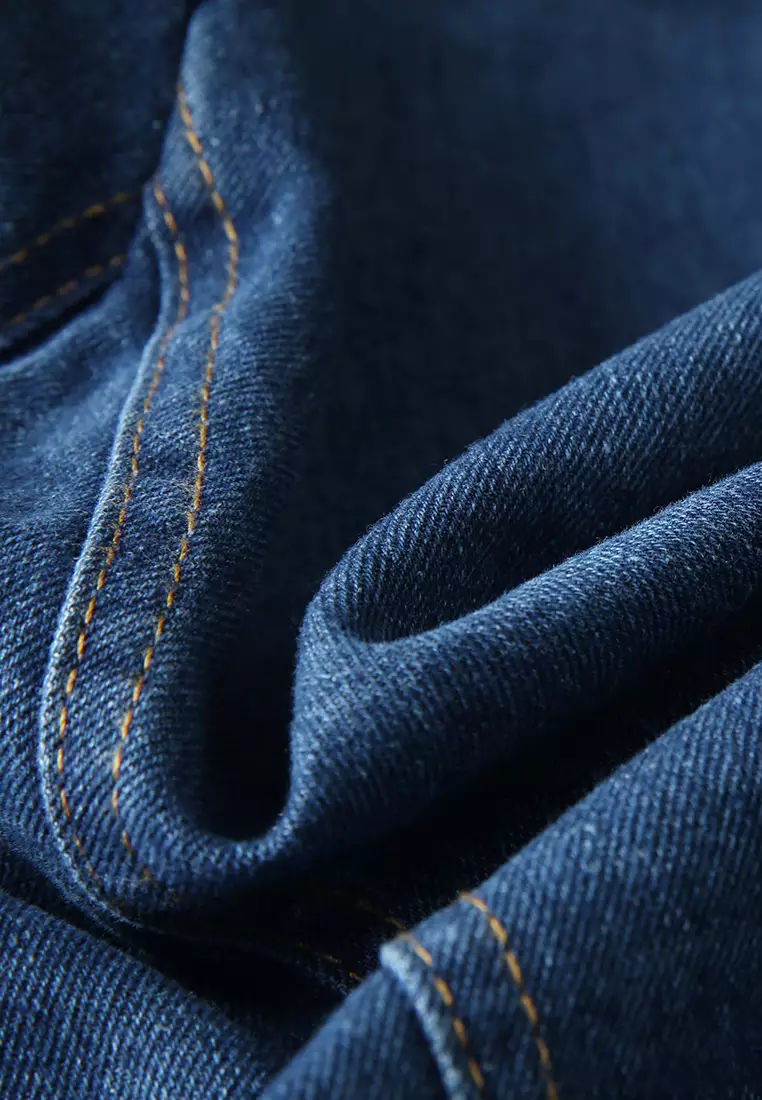 AIN GIRLS Simple Suit Collar Denim Jacket 2024 Buy AIN GIRLS Online