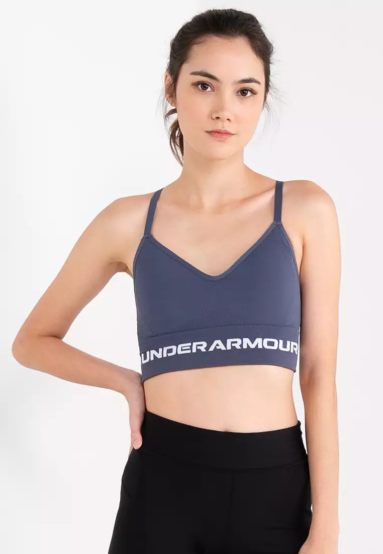 Under Armour UA Seamless Low Long Sports Bra Women - Pewter/Fresh Clay