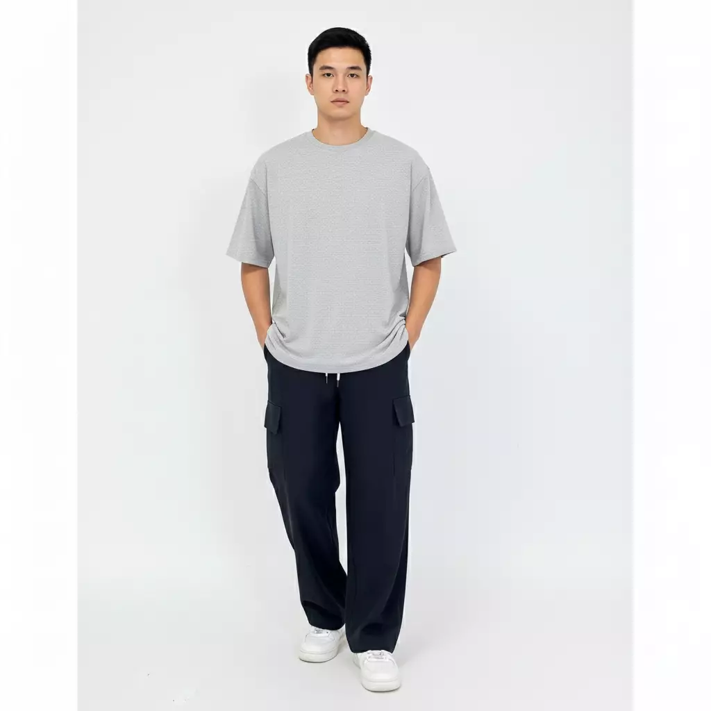 Rey Track Pants [HITAM] Celana Panjang Kargo Pria Size L-XL Nylon