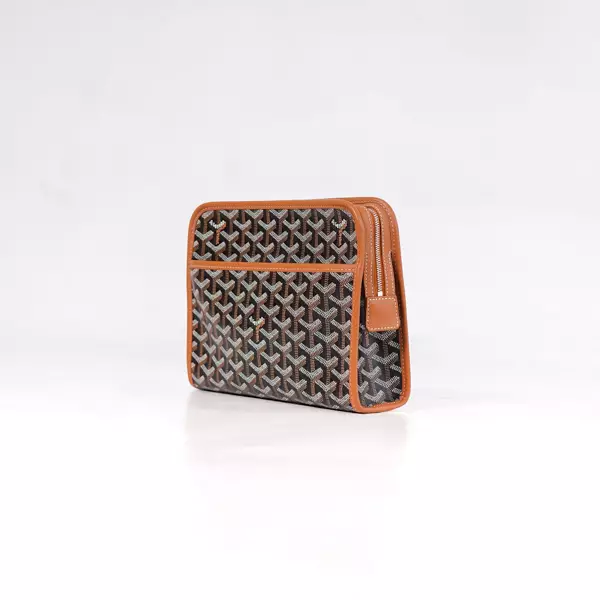 Tas GOYARD JOUVENCE BLACK TAN CLUTCH BAG 100% ORIGINAL
