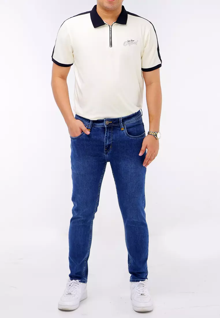 Denim Long Pants Skinny Fit Stretch