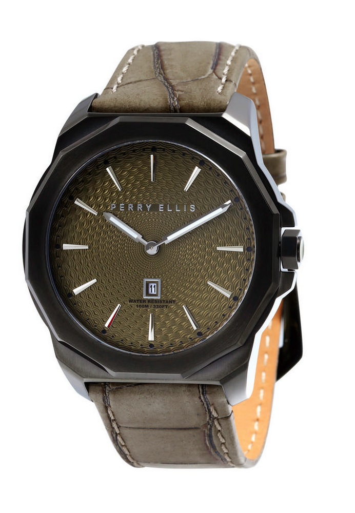 Buy PERRY ELLIS Perry Ellis Decagon Men 46mm Quartz Watch 0500801 2021