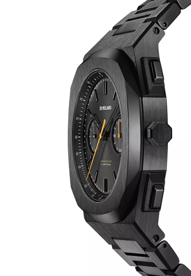 D1 Milano Chronograph Bracelet BLACK 41.5 MM - Black - D1-CHBJ11
