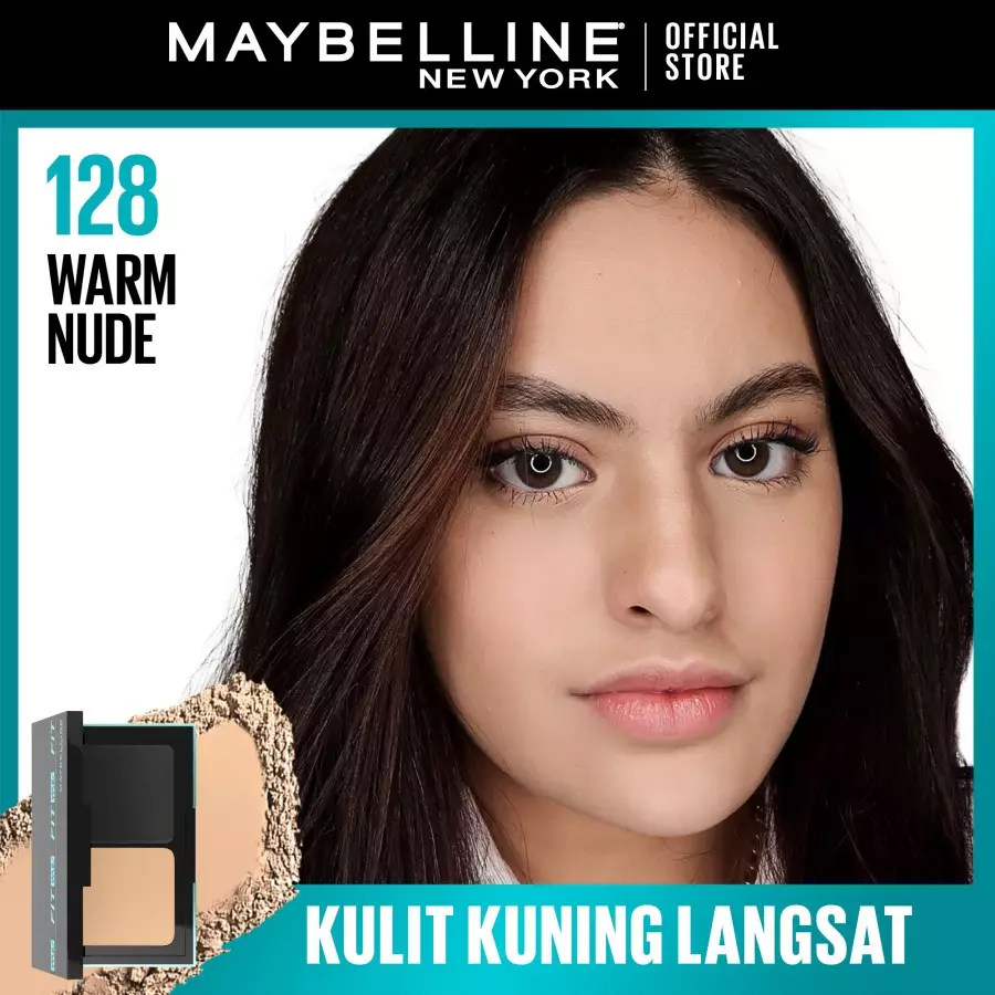 Maybelline Fit Me Matte and Poreless 24HR Oil Control Powder Foundation - 128