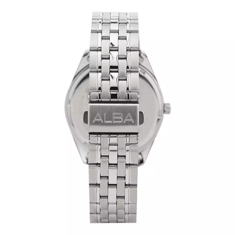 Jam Tangan Pria Alba AJ6177X1 Men Silver Dial Stainless Steel Strap