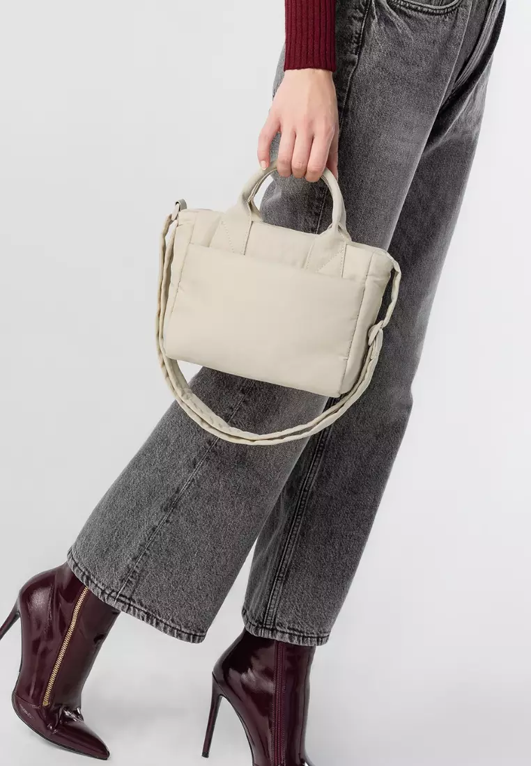 Poofah Mini Tote Bag - Beige
