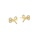 Glamorousky white Fashion and Simple Plated Gold Ribbon Stud Earrings with Cubic Zirconia DF6F5AC416434EGS_1