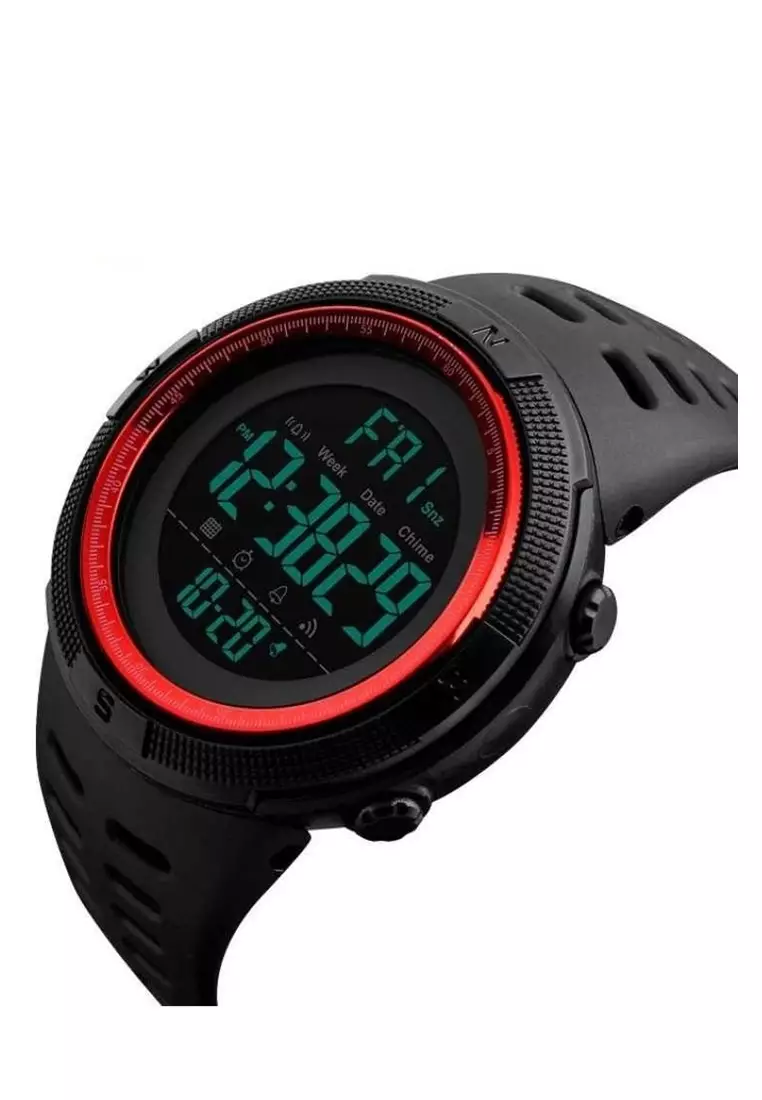 Jam Tangan Kasual Digital Pria Waterproof 50m Strap Tali Material Silicone HT65 ORIGINAL