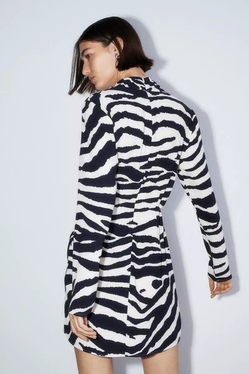 h&m black and white long sleeve dress Buy H&M Viscose shirt dress Online