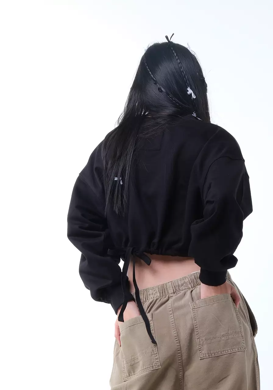Sweatshirt Wanita Crewneck Gou Black