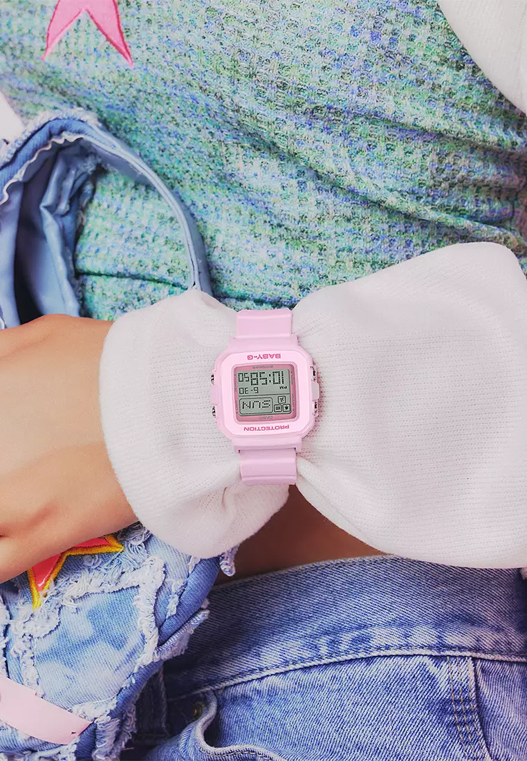 Casio Baby-G Jam Tangan Digital Wanita - Light Pink - Resin Strap - BGD-10-4D