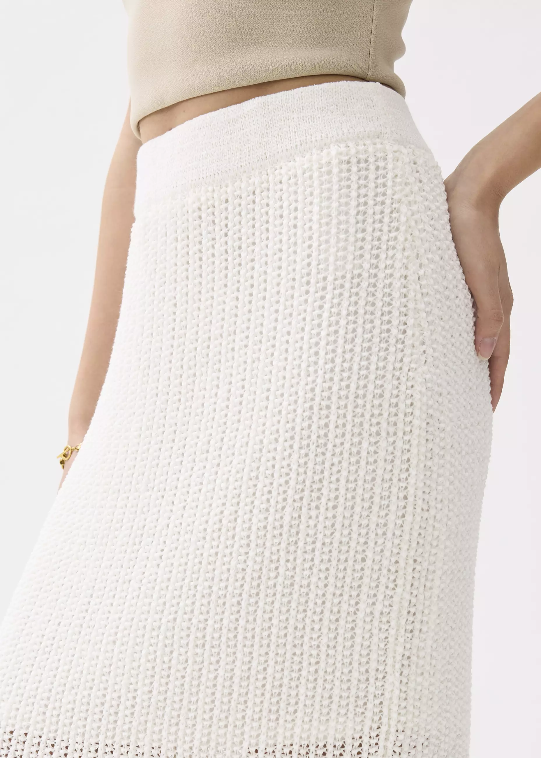 Rok Wanita - Knit Column Midi Skirt