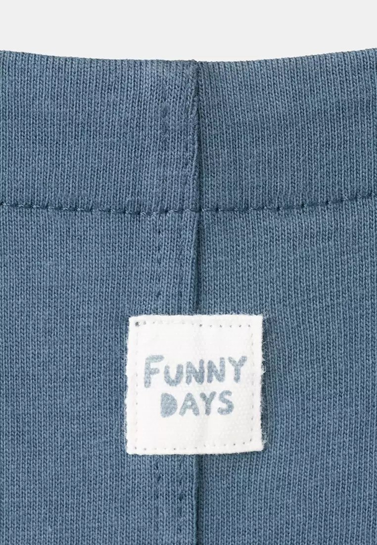 Cotton Dungaree Romper With Cargo Pockets