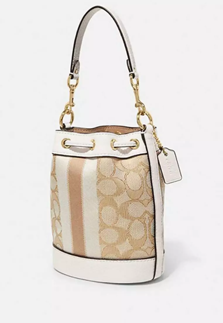 Coach COACH Mini Dempsey Bucket Bag In Signature Jacquard